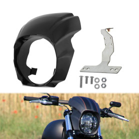 HDBUBALUS Carénage de phare pour Harley Softail Breakout 2018–2020 Noir brillant