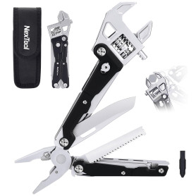 NexTool W4 Multitool Clé à cliquet réglable,11-en-1 Outil EDC pliable avec pinces,couteau,scies,tournevis,Multitool pour Camping