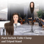 Neverland Tete a Coiffer Professionnelle Vrai 60% Cheveux avec Trépied, 71cm Tête à Coiffer Mannequin Cosmétologie pour Pratique