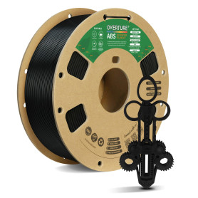 OVERTURE ABS Filament 1.75mm, Bobine de 1kg(2,2lbs), Précision dimensionnelle +/- 0,02 mm (Noir)
