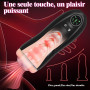 Sex Toýs Homme Masturbateurs Masculins Sextoys LED Masturbeuser Homme Mains Libres Avec 9 Vibrations & 4 Succions, Masturbateur