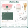 7 Pièces Matcha Kit, Kit Matcha avec Fouet Matcha, Bol, Cuillère, Kit Matcha Complet pour la Cérémonie, Outil Idéal Matcha pour 