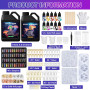 UCAMP Resine Epoxy, 1020ml Resine Epoxy Transparente, 1:1 Kit Résine Epoxy Complet, Avec Peinture, Bâton, Cuillère, Gants, Verre