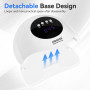 JODSONE Lampe UV Ongles Gel, Sécheur d'ongles gel à LED, Lampe à ongles gel portable avec capteur automatique et 4 minuteries po