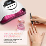 Lampe à ongles UV LED 320 W,lampe professionnelle pour séchage de vernis à ongles avec 72 perles,lampe à ongles UV avec 4 réglag