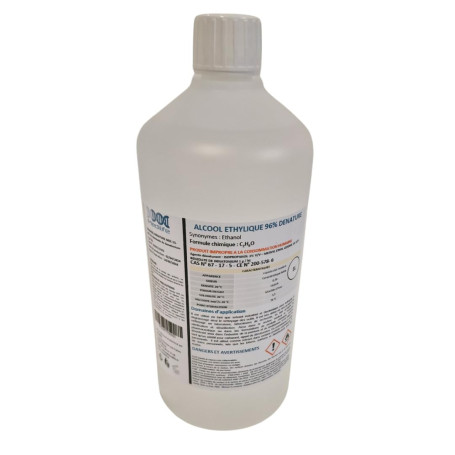1L d'alcool éthylique dénaturé 96% pour parfum, nettoyage et dégraissage gent de stérilisation et désinfection, lotions, parfums