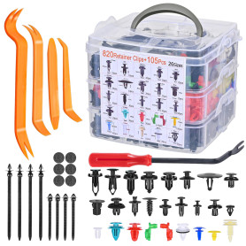 925 pièces de clips de fixation pour voiture, ensemble de clips de garniture de portes universelles et fixations de pare-chocs, 