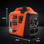 AIVOLT Groupe Électrogène d'essence 1400W Générateur d'onduleur Silencieux avec Prises AC 230V/DC 12V/USB Type-A et Réservoir de