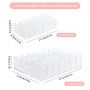 HingtTraum Lot de 2 organiseurs de fards à paupières – Organisateur maquillage transparent avec 7 compartiments – 2 tailles pour