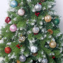 Gxhong Boules de Noël, 12 pièces, Décorations d'arbre de Noël Mat, Scintillantes et Brillant ∅ 6CM (Vert)