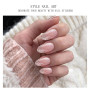 JMEOWIO Autocollant Ongles Gel UV Paillettes Rose Clair Gel Nail Art Stickers Semi-durci Stickers Ongle Deco Ongle Design Manucu