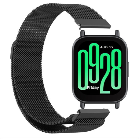 GIOPUEY Bracelet Compatible avec Xiaomi Redmi Watch 5 Active/5 Lite, Bracelet en Acier Inoxydable tressé [magnétique] Montre Bra
