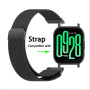 GIOPUEY Bracelet Compatible avec Xiaomi Redmi Watch 5 Active/5 Lite, Bracelet en Acier Inoxydable tressé [magnétique] Montre Bra