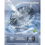 EasyAcc Ventilateur USB Portable Ventilateur à Main Petit Rechargeable 3-13 Heures D'utilisation 4 Vitesse Ventilateur de Table 