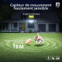 Philips lampe de Sécurité Solaires 3600LM, Étanches et Gradables à Détecteur de Mouvement LED pour Extérieur, 3 Têtes Orientable