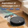 VersLife L6 Robot Aspirateur Laveur, 2 en 1 Aspirateur Robot Laveur, 4000Pa, 120 Min d'Autonomie, Alexa/WiFi/APP/Télécommande, R