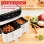 Moulinex Easy fry Collection Ivoire, 8L, Jusqu'à 8 personnes, 6 Programmes intuitifs, Air Fryer, Repas complet, synchronisation,