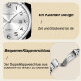 Taxau Montres pour femmes chiffres arabes petit cadran facile lecture montres femmes style simple date acier inoxydable montres 