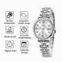 Taxau Montres pour femmes chiffres arabes petit cadran facile lecture montres femmes style simple date acier inoxydable montres 