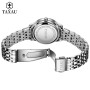 Taxau Montres pour femmes chiffres arabes petit cadran facile lecture montres femmes style simple date acier inoxydable montres 