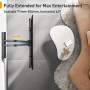 Perlegear Support Mural TV pour écrans 37-84 Pouces Jusqu'à 60KG, Fixation TV Murale Inclinable et Orientable Max. VESA 600x400m