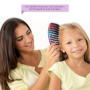 Brosse Cheveux demelante Magique [ 2 Brosses Arc-en-Ciel Rose + Bleu - NE TIRE PAS ] Poil de Sanglier 100% Naturelle - Pour démê