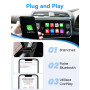 Alltotive S2 Mini Adaptateur CarPlay sans Fil pour iPhone, Convertissez Le Filaire en sans Fil, Plug & Play avec Typ-C/USB, Comp