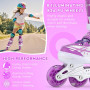 Patins à roulettes en Ligne Réglables pour Enfants Filles, Rollers en Ligne pour Enfants et Débutant pour Intérieur Extérieur Sp
