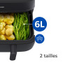 Philips Airfryer Série 5000 - Air Fryer double panier avec cuisson vapeur, 9L, RapidAir, 19 modes de cuisson, jusqu'à 90% de mat