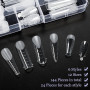 MELLIEX 144 Pièces Popit Ongle, 6 Formes Faux Ongles Conseils de Extension, Acrylique Capsule Ongles Polygel Transparent pour Sa
