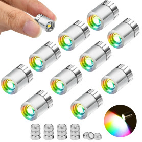 10 Pcs Mini Lumières LED pour Maison de Poupée, Mini Lampe Led avec Batterie, Lumières à Faire Soi-Même, Petite Lampe LED pour B