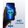 RAVIAD Câble iPhone Court 50CM Chargeur iPhone, [Certifié MFi] Nylon Cable Lightning Charge Rapide Compatible avec iPhone 14 13 