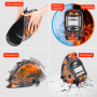 SIMDUUM Masque de Soudeur, Masque de Soudage Automatique Alimenté par l'énergie Solaire, True Color Grande Visibilité Auto Darke