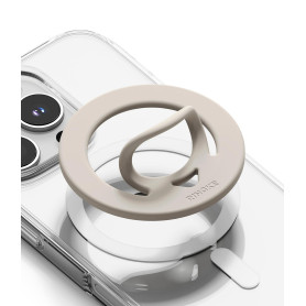 Ringke Dual Magnetic Silicone Ring [Compatible avec Coque MagSafe] Anneau Magnétique Support Doigt Smartphone Amovible Grip Télé