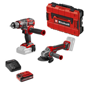 Einhell Professional Pack 2 machines sans fil BL - Power X-Change (Meuleuse d'angle AXXIO 18/125 CE Q, Perceuse percussion TP-CD