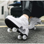 Chaussure Roller Fille Patin a Roulette Chaussures de Skateboard Rollers Quad avec 4 Roues, Basket Roller Enfant pour garçons et