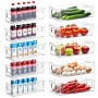 DUBUOZA Lot de 10 Bacs de Rangement Garde-Manger (2 Tailles),Organiseur Frigo Cusine Rangement Frigo,Convient pour la Cuisine, l