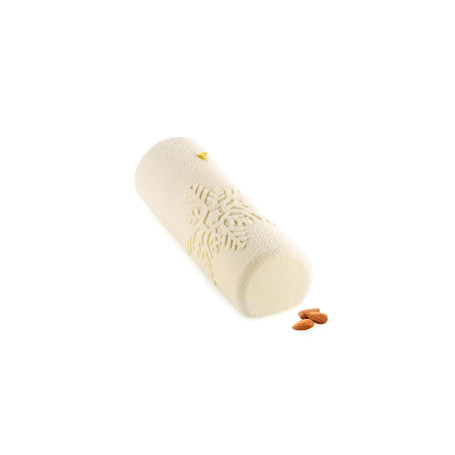 Silikomart | 20.482.13.0065 Moule en silicone Snowfall bûche pour réaliser des bûches sur le thème de l'hiver - 81 x 250 x 58 mm
