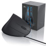 CSL - Souris Optique TM137U - Modèle Verticale - Design Ergonomique - prévention du Syndrome de la Souris - de l'épicondylite - 