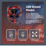 TK Gruppe Timo Klingler Masque d'horreur à LED - comme de Purge avec effets de lumière 3X, contrôlables, pour Halloween, Mardi G
