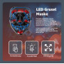 TK Gruppe Timo Klingler Masque d'horreur à LED - comme de Purge avec effets de lumière 3X, contrôlables, pour Halloween, Mardi G