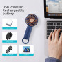 Jsdoin Mini-Handheld-Ventilator, leistungsstarker Desktop- mit Schnalle, leichter USB-Ventilator, geeignet f ür modische Frauen,