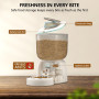 PUPPY KITTY Distributeur Croquettes Chat Automatique, Distributeur Croquettes Chat avec Bols en Acier Inoxydable, Connecté App, 