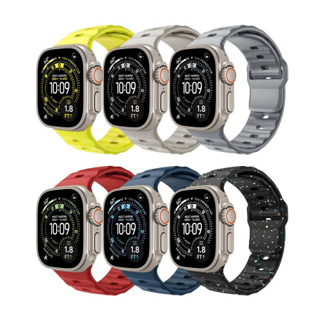 TiMOVO 6 Pièces Sport Bracelet Compatibles avec Apple Watch Ultra 3/2/1 49 mm 46 mm 45 mm 44 mm 42 mm, Bracelet Silicone pour iW