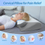 HOMCA Oreiller Ergonomique Cervical, 2 en 1 Oreiller Orthopédique à Mémoire de Forme pour la Nuque, Coussin pour Dormir sur Le C