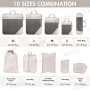 MUUKAIII Organisateur Valise, Ensemble de 10 Rangement Valise Sacs de Rangement,Rangement Valise Organisateur Avec Compression,P