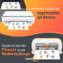 Tixlux 15 feuilles de papier autocollant vinyle pour imprimante jet d'encre, Fini Brillant, autocollant, sèche rapidement, coule