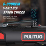 PULITUO Jeu de clés à cliquet électriques à col rallongé 12 V 3/8" avec 2 batteries de 2,0 Ah et charge rapide, cliquet sans fil