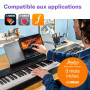 Yamaha P-225 Piano numérique léger et portable avec clavier Graded-Hammer-Compact à 88 touches et 24 voix instrumentales, en noi