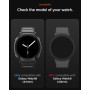 Spigen Rugged Armor Pro Coque avec Bracelet Compatible avec Samsung Galaxy Watch 8 44mm (2025) - Noir Mat